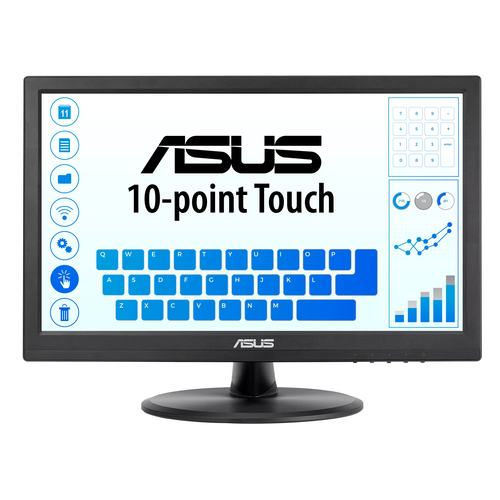 MONITOR ASUS TOUCH SCREEN LED 15.6" Wide VT168HR 1366x768 5ms 220cd/m²100.000.000:1 HDMI 10punti multitouch