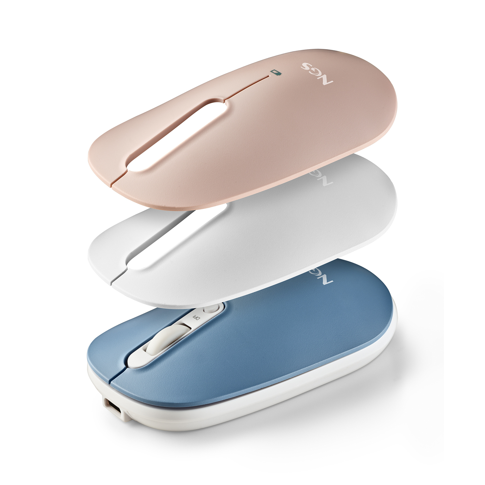 NGS MOUSE WIRELESS MULTI-DISPOSITIVO,CONNES 2,4 GHz + BLUETOOTH5.0 + BLUETOOTH5.0,4PULSANTI+2COPERTU