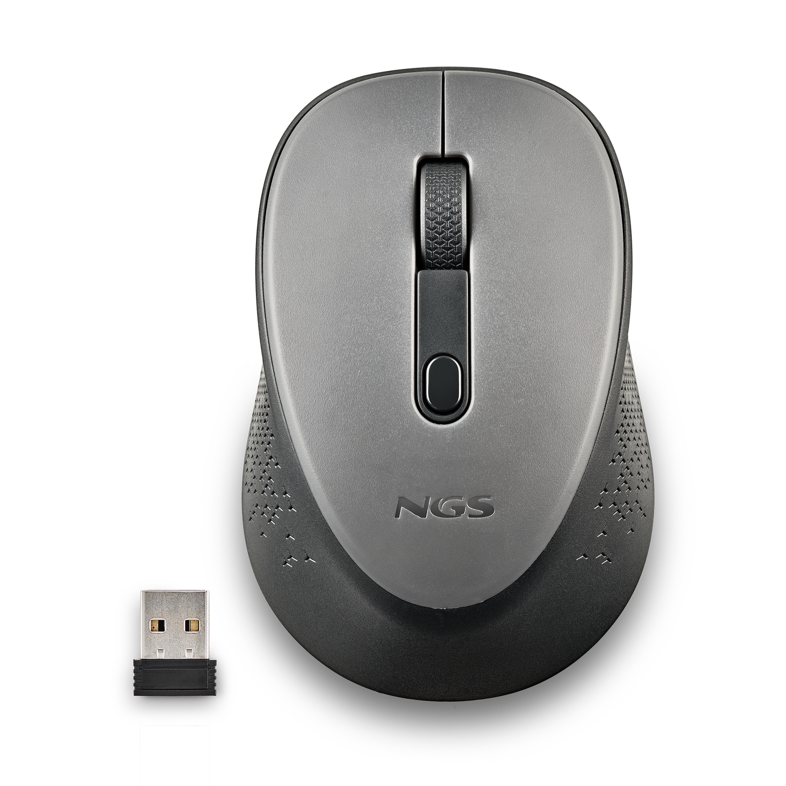 NGS MOUSE WIRELESS GRIGIO 2 PULSANTI E ROTELLA DI SCORRIMENTO